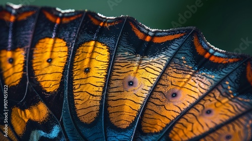 patterned butterfly wing macro style image, macro background  photo