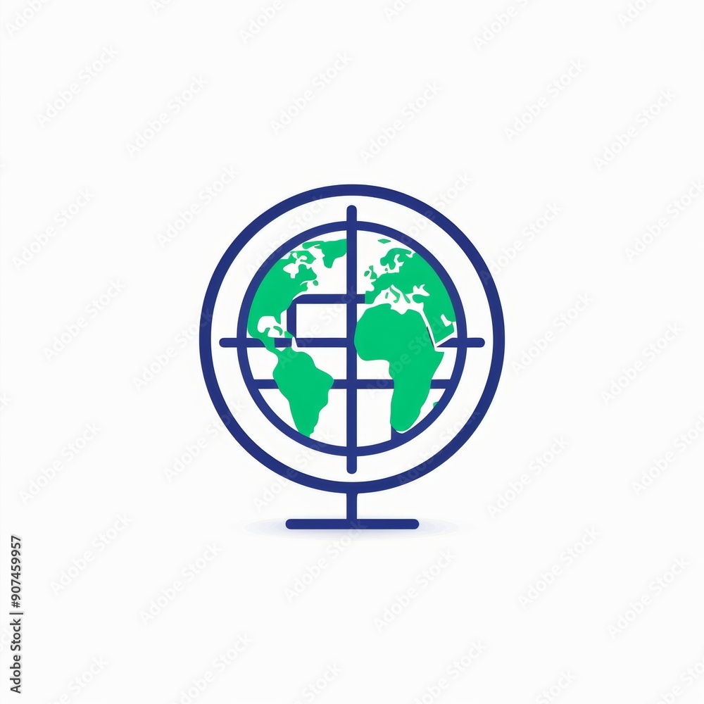 A sleek minimalist globe icon featuring grid lines, representing global connections and travel. A sleek minimalist globe icon featuring grid lines, representing global connections and travel.
