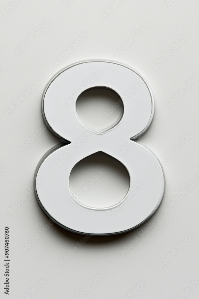Minimalist Representation of the Number Eight Minimalist Representation of the Number Eight