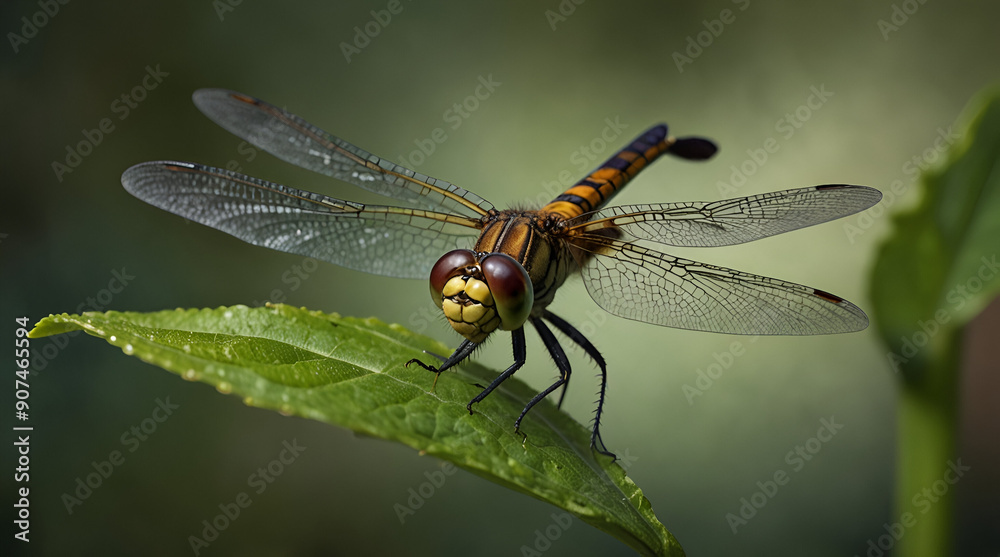 Close-up of dragonfly wings
