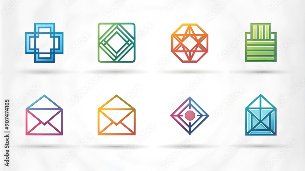 Abstract Geometric Business Icons: Modern and Minimalist Generative AI Abstract Geometric Business Icons: Modern and Minimalist Generative AI