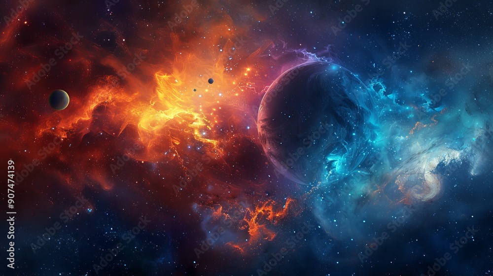 Celestial canvas of stardust and cosmic light, painted with nebula dreams Celestial canvas of stardust and cosmic light, painted with nebula dreams