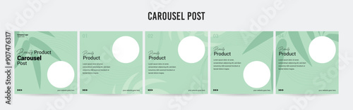 Editable Instagram Carousel Post Layout Set, Social Media Marketing microblog template design, tips & tricks linkedin post template, eps 10.	