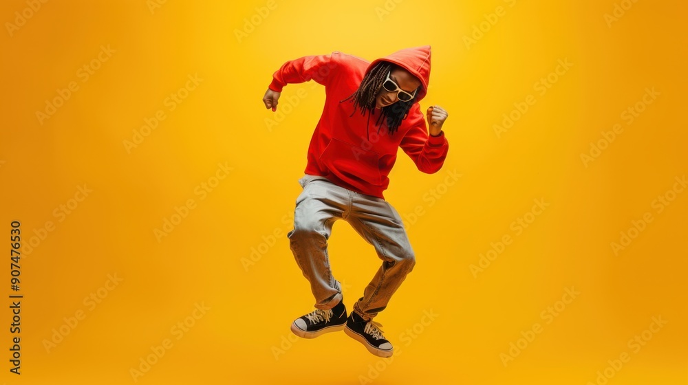 The man in red hoodie