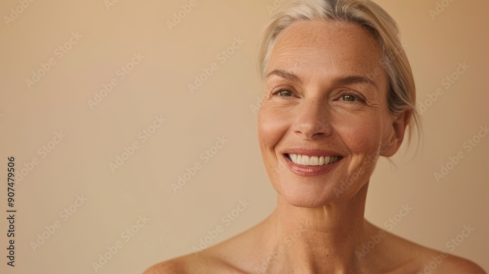 The smiling mature woman The smiling mature woman