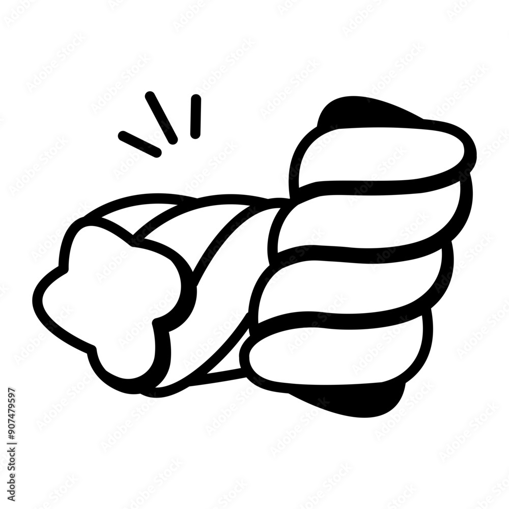 A hand drawn icon of marshmallows 