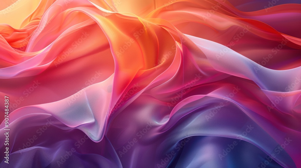 Obraz premium Abstract Colorful Fabric Waves