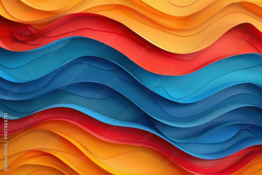 Abstract Wavy Pattern in Vibrant Colors Abstract Wavy Pattern in Vibrant Colors
