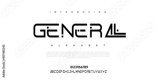 General Creative modern urban alphabet fonts. Typography sport, game, technology, fashion, digital, future creative logo font.