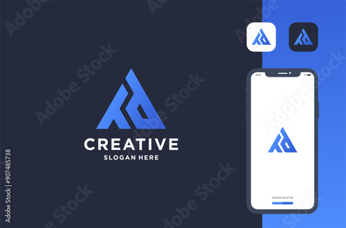 letter t d logo design inspiration
