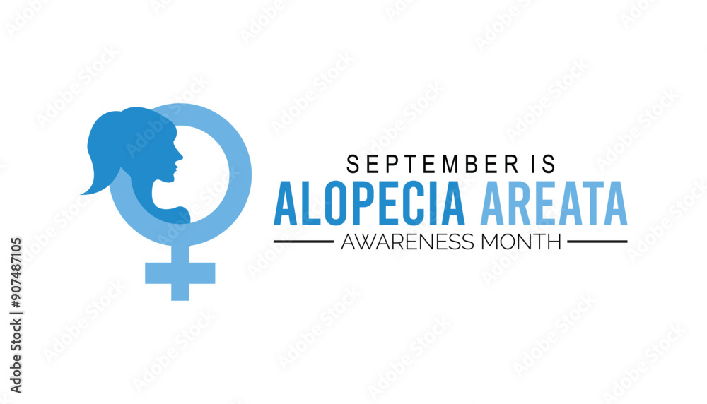 Alopecia Areata Awarness Month is observed every year on September.Holiday concept background, placard, banner design template Vector illustration background design. Alopecia Areata Awarness Month is observed every year on September.Holiday concept background, placard, banner design template Vector illustration background design.