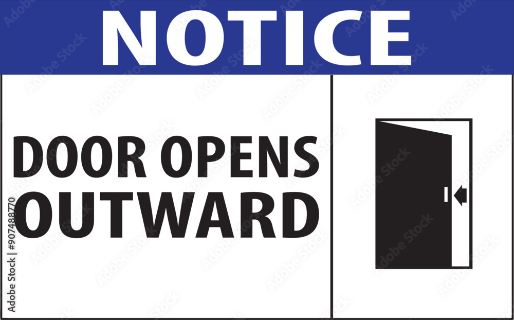 Door opens outward sign vector.eps Door opens outward sign vector.eps