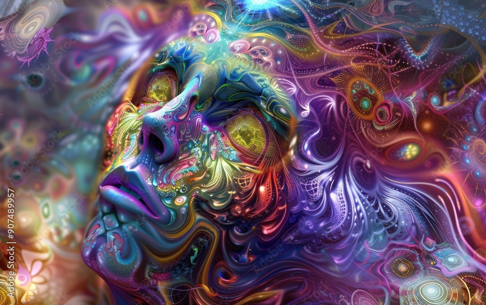 Abstract Portrait in a Cosmic Swirl Abstract Portrait in a Cosmic Swirl