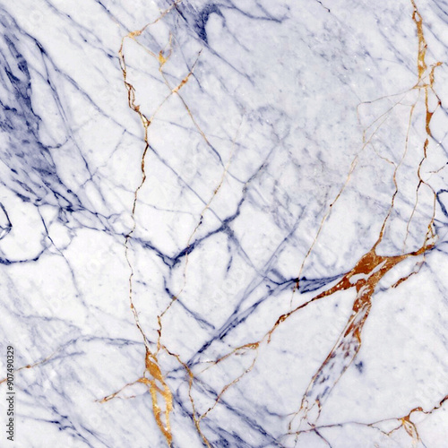 Elegant Marble Surface with Gold Veins 