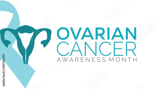 Ovarian Cancer Awareness Month is observed every year on September.Holiday concept background, placard, banner design template Vector illustration background design.