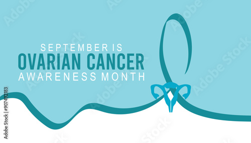 Ovarian Cancer Awareness Month is observed every year on September.Holiday concept background, placard, banner design template Vector illustration background design.