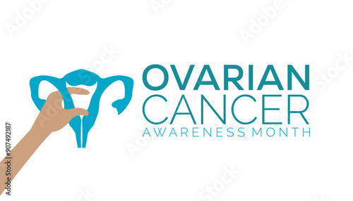 Ovarian Cancer Awareness Month is observed every year on September.Holiday concept background, placard, banner design template Vector illustration background design.