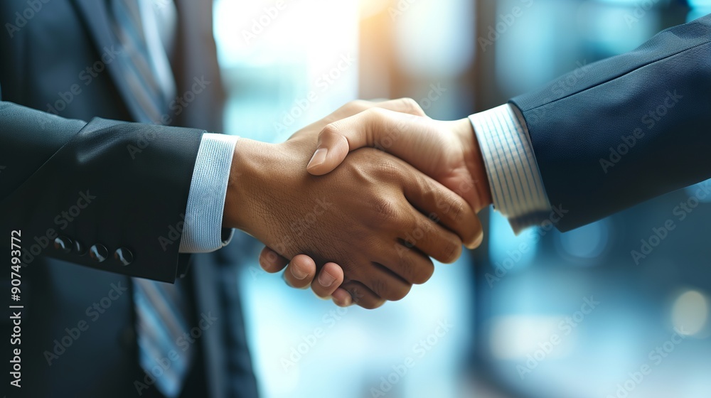 Professional businessman handshake symbolizing successful teamwork in corporate merger and acquisition deal for strategic business partnerships and collaboration Professional businessman handshake symbolizing successful teamwork in corporate merger and acquisition deal for strategic business partnerships and collaboration