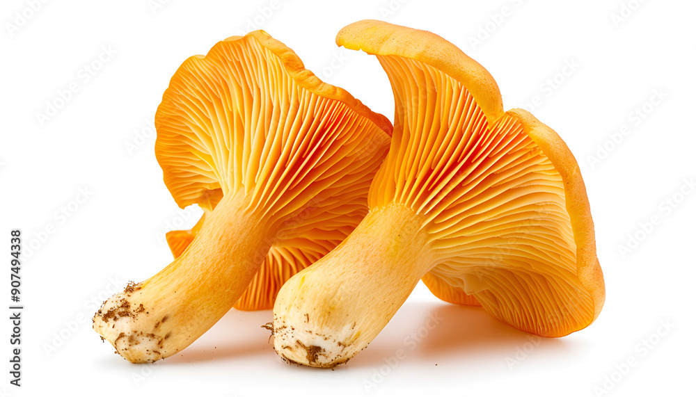 Chanterelle mushroom isolated on a white background Chanterelle mushroom isolated on a white background