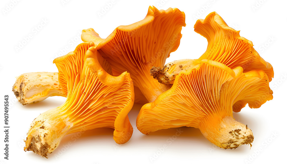 Chanterelle mushroom isolated on a white background Chanterelle mushroom isolated on a white background