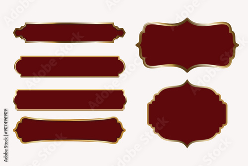 Luxury golden arabic islamic text box