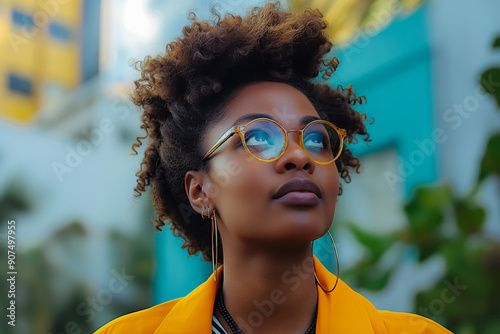 African woman, portrait, proud and confidence for career goals.