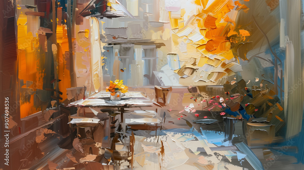 Obraz premium oil painting restrant image