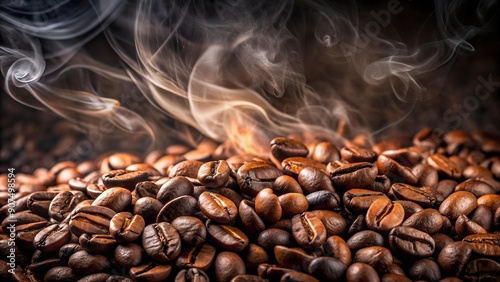 Coffee Beans and Steam: A Symphony of Aroma AI generated