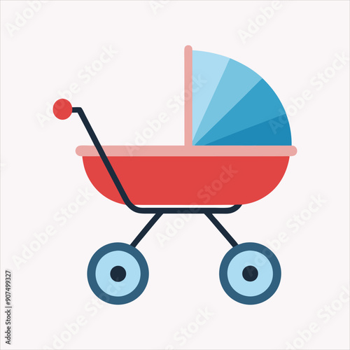 Baby stroller vector illustration