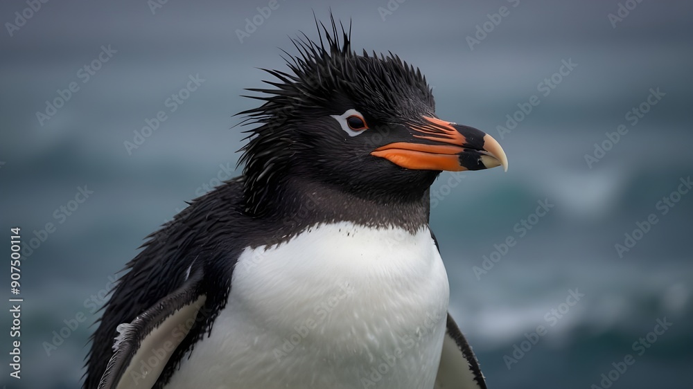 Naklejka premium close up of a penguin