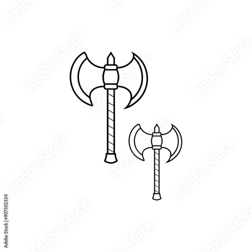 viking axe vector