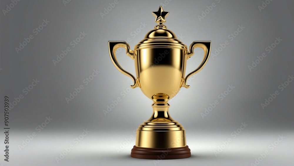 Fototapeta premium gold trophy cup isolated on black