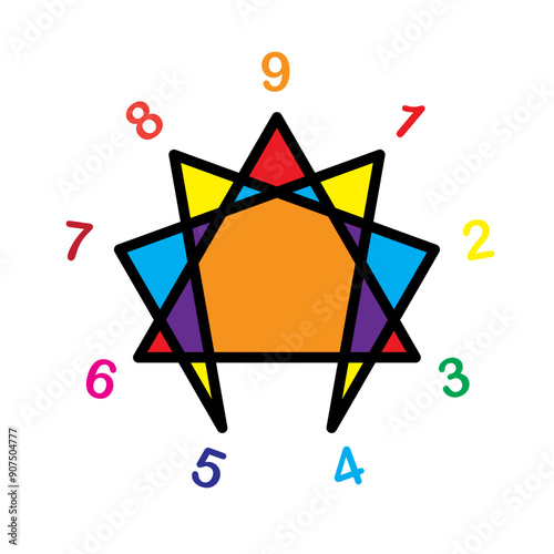 Enneagram icon template photo