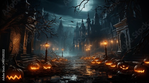 Wallpaper Mural spooky halloween night Torontodigital.ca