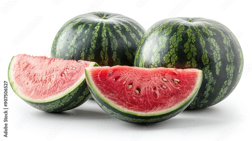 Watermelon Slices Isolated on White Background Watermelon Slices Isolated on White Background