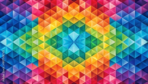 Interlocking Geometric Forms in a Vibrant Spectrum  Generative AI