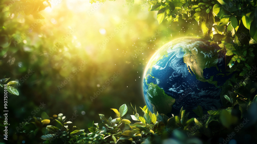 Earth is a beautiful planet covered in green plants and inhabited by ...