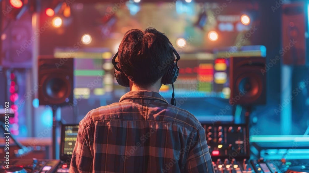 Music Producer in Studio Music Producer in Studio