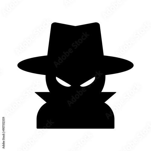 Hacker thief icon.Thief icon.Criminal man simple icon. 