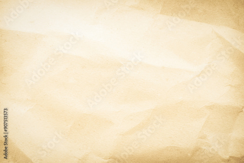 Crumpled brown paper texture background for design with copy space for text or image.