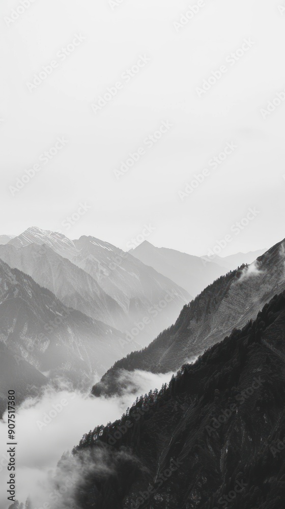 Obraz premium Misty Mountain Landscape.