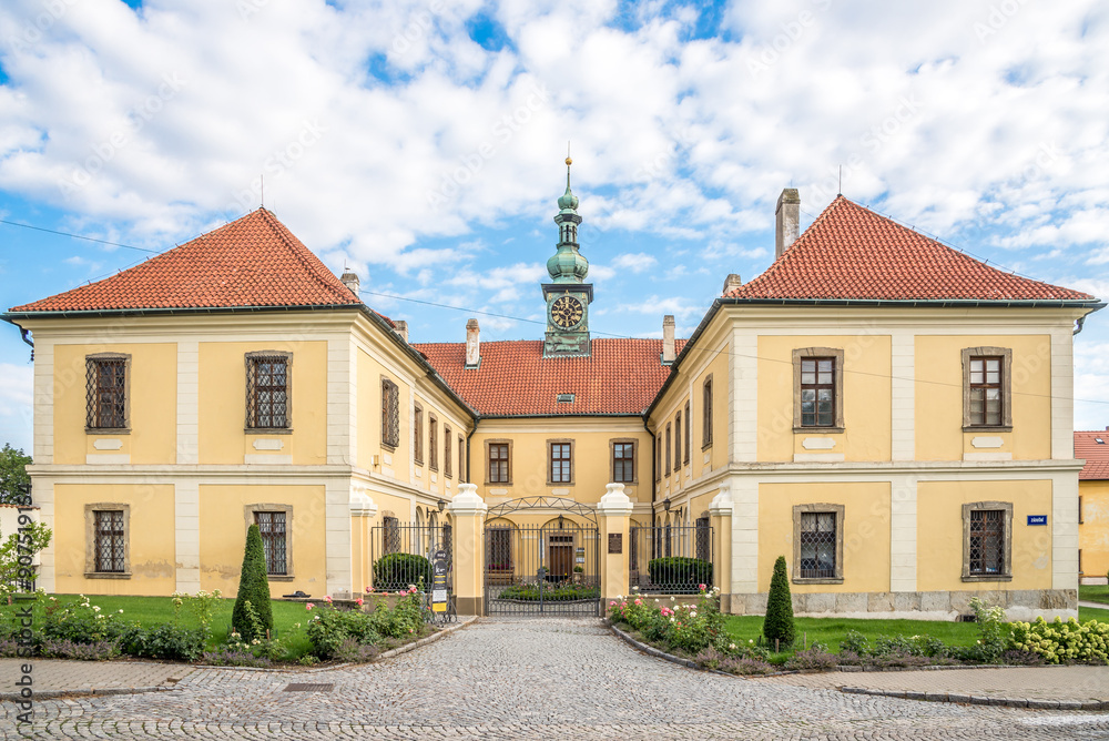 View at the Kladno castle in the streets of Kladno town in Czech Republic View at the Kladno castle in the streets of Kladno town in Czech Republic