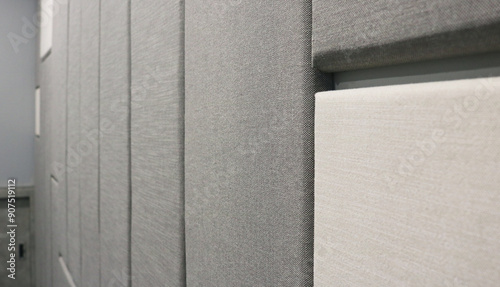 Fabric acoustic panel pattern texture background.
