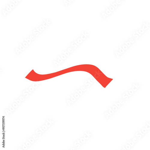 red swoosh vector element