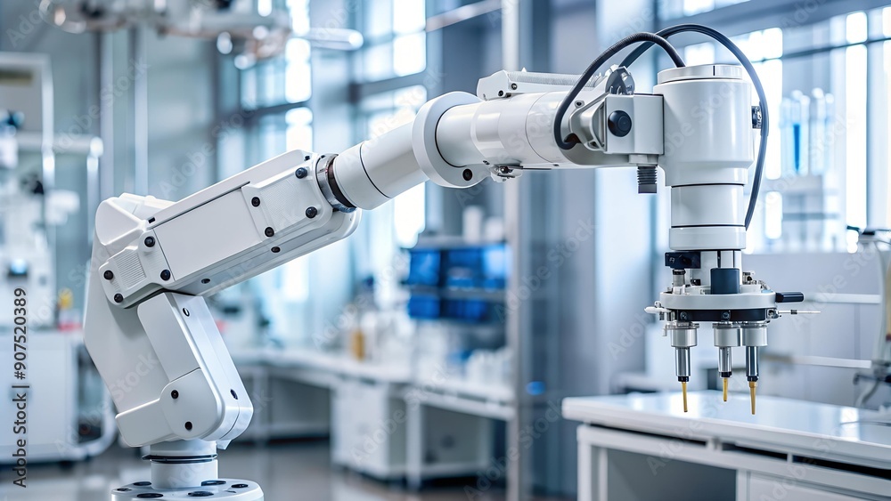 Precision Engineered: A Robotic Arm in Action AI generated Precision Engineered: A Robotic Arm in Action AI generated