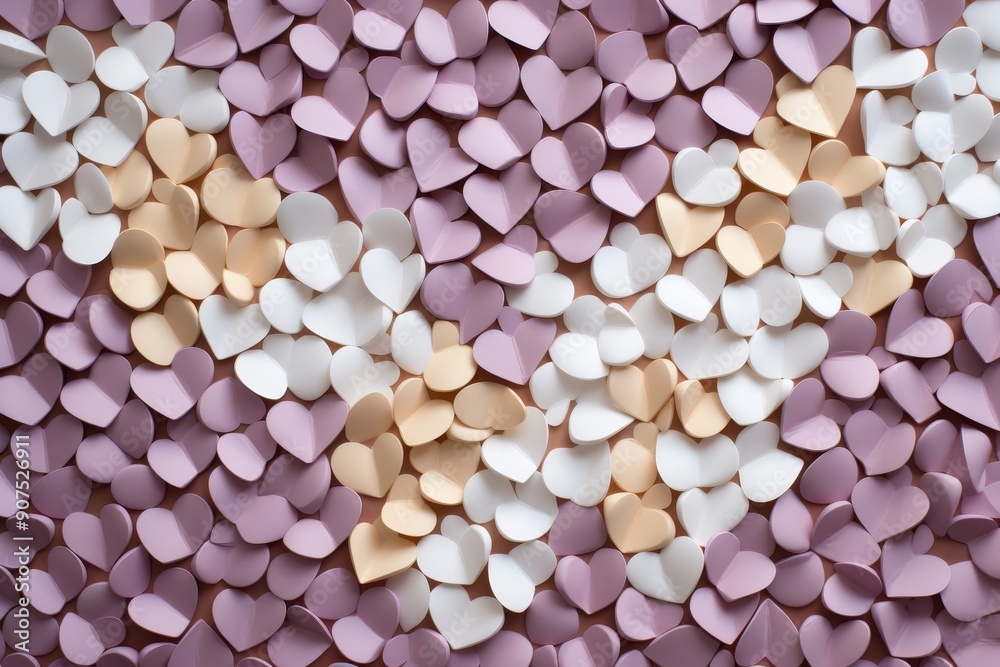 Beautiful Valentine's Day heart decorations with floral patterns. Beautiful Valentine's Day heart decorations with floral patterns.