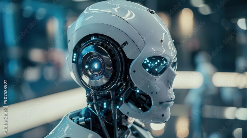 Artificial intelligence theme, exploring the future of machine intelligence
