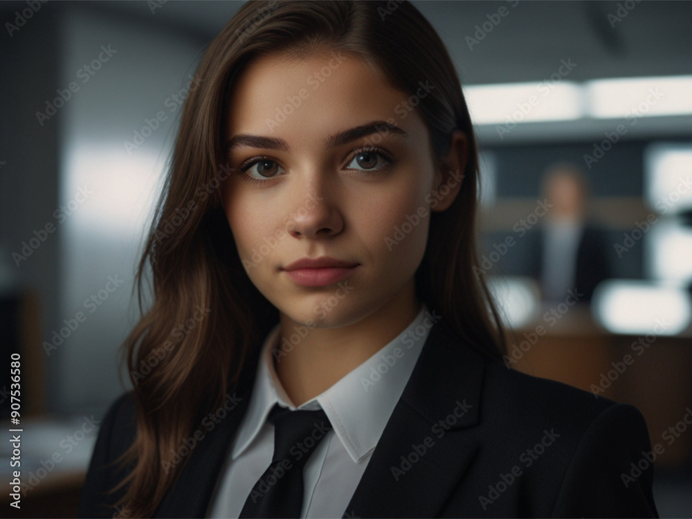 Beautiful Business Model in Black Business Suit Beautiful Business Model in Black Business Suit