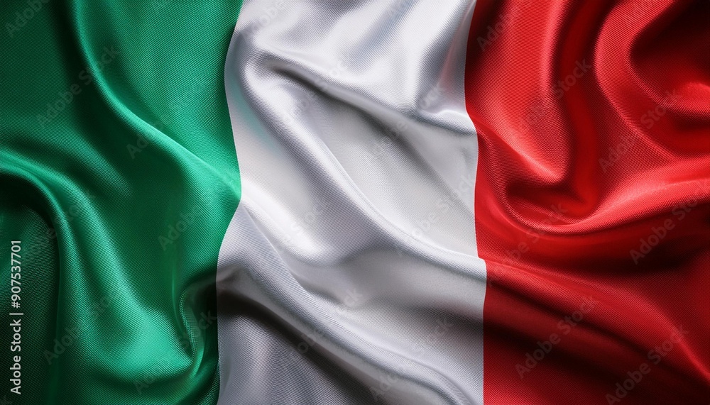 Silk Waves: Abstract Italian Flag Colors Silk Waves: Abstract Italian Flag Colors