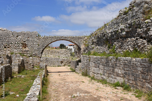 Roman ruins of the ancient city of Conímbriga (aqueduct) ,Beiras region, Portugal photo